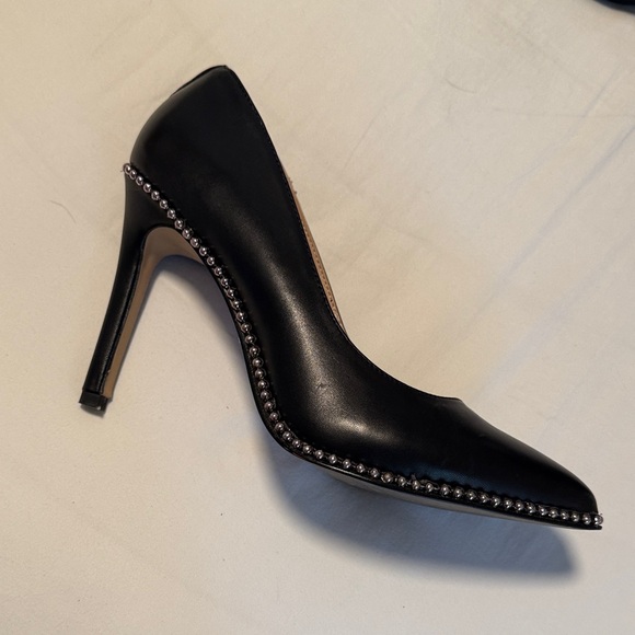 BCBGeneration Black Pointed Stiletto Pump with Silver Stud Trim - Picture 7 of 9